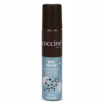 Odświeżacz zamszu NANO RAVVIVANT Coccine brązowy spray do butów wyrównuje