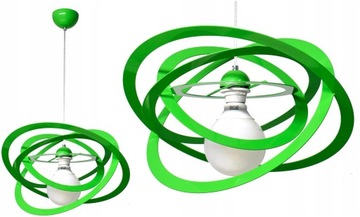 Super Lampa Dla Dzieci Sufitowa Żyrandol Wisząca Sferis Zielona Orbita Led
