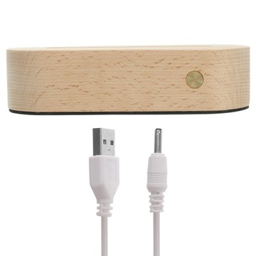 ПОДСТАВКА ДЛЯ ДИСПЛЕЯ СО СВЕТОДИОДНЫМ ОСНОВАНИЕМ, ДЕРЕВЯННАЯ, USB-ЛАМПА
