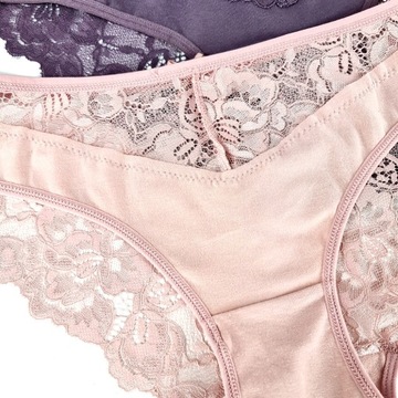 4x MAJTKI KORONKOWE Figi Bawełniane JAKOŚĆ - M/L