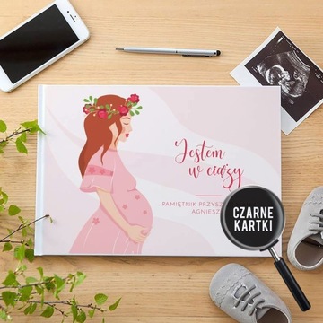 DZIENNIK CIĄŻY na zdjęcia USG Kwiaty Z IMIENIEM