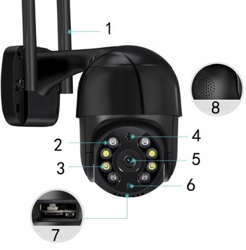 ВНЕШНЯЯ IP-КАМЕРА С ЗУМОМ, WiFi, 4 МП, ЧЕРНАЯ