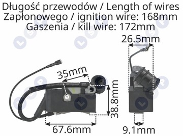 Катушка зажигания для китайского CS PN TT-CS CST 45 52 58 4500 5200 5800