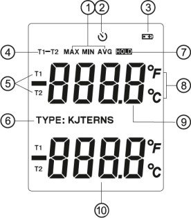 ЦИФРОВОЙ ТЕРМОМЕТР 2x ТЕРМОПАРА ТИПА К -50 до 1372