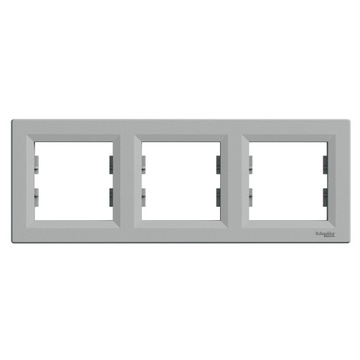 Schneider Electric Asfora Ramka 3-krotna pozioma aluminium