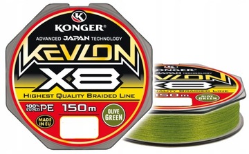 PLECIONKA konger KEVLON X8 OLIVE GREEN 0,04/150m
