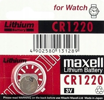 Bateria Litowa Maxell CR1220 Made in Japan