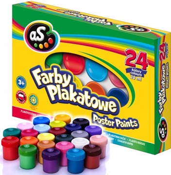 ASTRA AS FARBY PLAKATOWE 24 kolory x 20ml