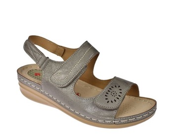 САНДАЛИИ ЖЕНСКИЕ ДЛЯ БОЛЬНЫХ ПЯТОК ВСТАВКИ ОТ ПЯТОЧНОЙ Шпоры 3015 ГР размер 39