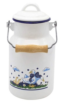 Kanka bańka na mleko retro 2 L emaliowana gąski
