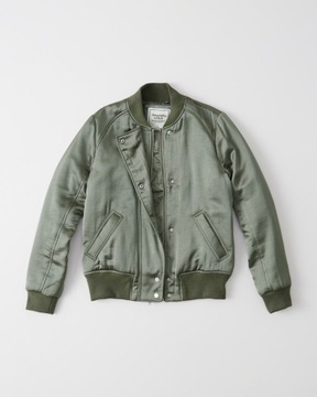 ABERCROMBIE Hollister Kurtka Bomber Satynowa USA S