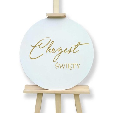 Tablica powitalna na chrzest święty, Przyjęcie z okazji chrztu, Koło 50 cm