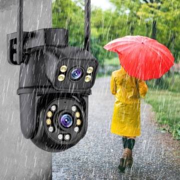 Двойная Wi -Fi IP Ротационная камера UHD Outdoor Audio 6MPX 6MP 4K Обретенция