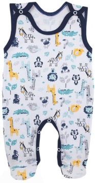 ŚPIOCHY NIEMOWLĘCE ŚPIOSZKI BAWEŁNIANE ROZPINANE r.56 LITTLE JUNGLE /58g/