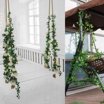 24x Sztuczny Bluszcz na Ścianę Balkon Roślina 50M