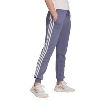 Spodnie damskie adidas Essentials French Terry 3-Stripes Pants fioletowe H4