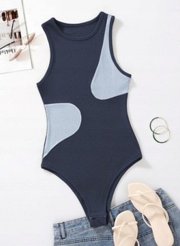 SHEIN BODY DAMSKIE GRANATOWE KLASYCZNE _ 36 S