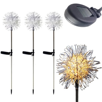 3x LAMPA SOLARNA LED WBIJANA DMUCHAWIEC XXL OZDOBA OGRODOWA TARASOWA