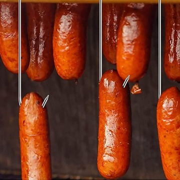КРЮЧКИ ДЛЯ КОПТЕНИЯ КРЮЧКИ ДЛЯ КОПТЕНИЯ МЯСА, НЕРЖАВЕЮЩАЯ СТАЛЬ, БОЛЬШИЕ, 15 шт.
