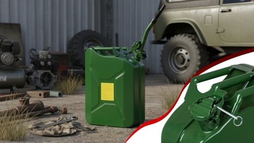 МЕТАЛЛИЧЕСКАЯ КАНИСТРА 20 Л ТОПЛИВНАЯ КАННИСТА ДЛЯ БЕНЗИНА С ВЕСЕЛЫМ