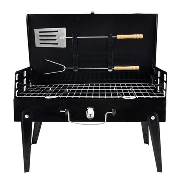PRZENOŚNY GRILL TURYSTYCZNY SKŁADANY BBQ PRZYBORY