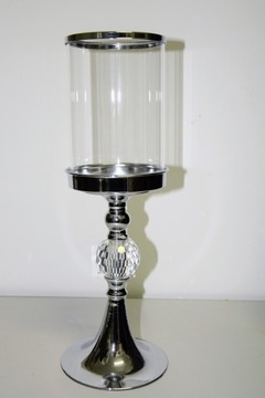 ПОДСВЕЧНИК МЕТАЛЛ/СТЕКЛО 35,5 СМ
