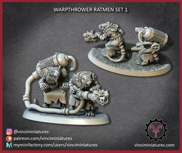 Warpthrower Ratmen #3 - Vinciminiatures - Druk 3D