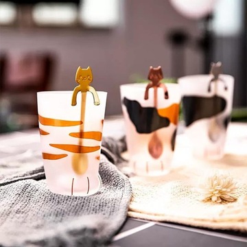 Кружка «Кошачья лапа» Кружка «Кошачий коготь» Молочная кружка из матового стекла