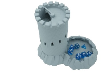 Замок в скалах, башня для игральных костей - Башня для игральных костей, светло-серая