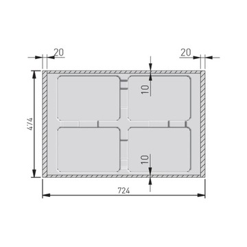 Контейнер для мусора AXISPACE 80 4x15 л