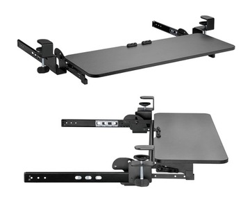 UCHWYT PODBLATOWY NA KLAWIATURĘ, WYSUWANA PÓŁKA CZARNA HDWR SOLIDHAND-KT09S