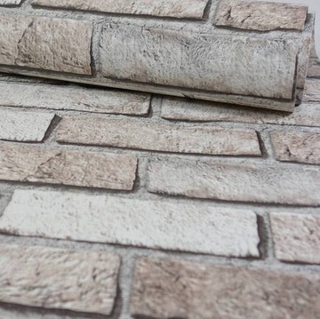 Tapeta CEGŁA 3D brązowa MUR Z CEGŁY winyl ZMYWALNA