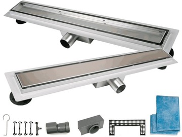Odpływ liniowy Balneo DUPLEX next INOX 80 cm