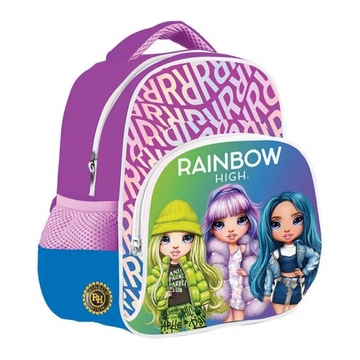 Plecak szkolny jednokomorowy Rainbow High Astra Wielokolorowy 6 l