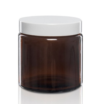 Słoik szklany brązowy 120ml z nakrętką białą x100