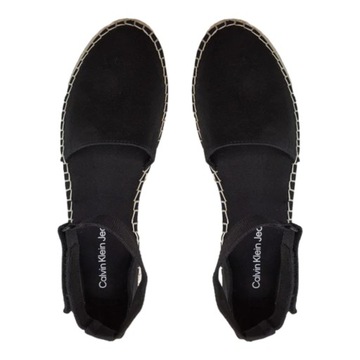 CALVIN KLEIN BUTY DAMSKIE ESPADRYLE ANKLE ESPADRILLE BTW CZARNE r.38