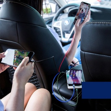 КАБЕЛЬ BASEUS FAST CABLE 4in1 USB|2xLIGHTNING|USB-C|КАБЕЛЬ MICRO USB STRONG 120см