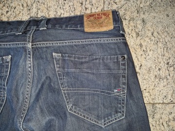 Tommy Hilfiger spodnie jeansy 34/32 ciemny granat PAS 94 cm