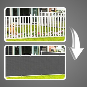 OSŁONA NA BALKON TARAS PŁOT MATA BALKONOWA CIENIUJĄCA 1x5m + OCZKA 80%