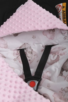 ОДЕЯЛО BABYMAM MINKY ДЛЯ АВТОКРЕСЛА ТЕПЛАЯ ПОЛЫШКА С КАПЮШОНОМ