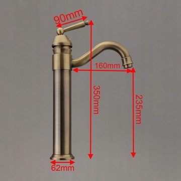 Антикварный медный смеситель для раковины, смеситель для ванной комнаты k