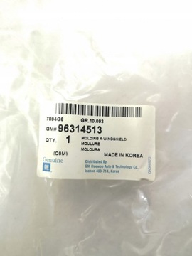 GM OE 96314513 TĚSNĚNÍ OKNO LEVÝ PŘEDNÍ CHEVROLET SPARK 00-05