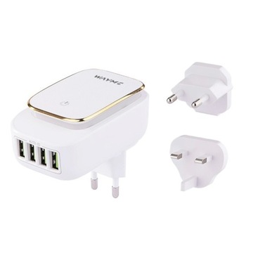 Ładowarka sieciowa MYWAY 4x USB 4.4A + adaptery