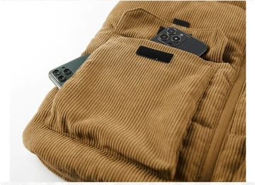 МУЖСКОЙ ЖИЛЕТ С РУКАВАМИ, СТЕГАНЫЙ, УТЕПЛЕННЫЙ, КОРДРУГ