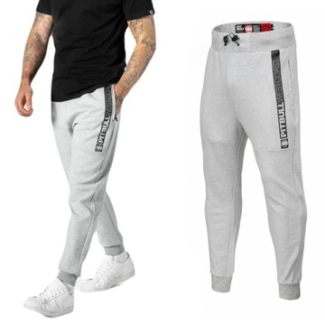 Spodnie dresowe Pit Bull 300 Interlock Saturn '23 Szary Melanż 3XL