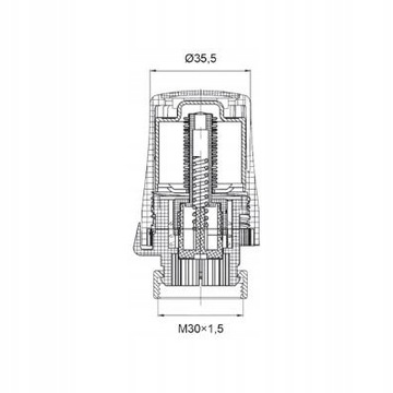Головка Invena Mini 2 Prov CD-74-015, белая