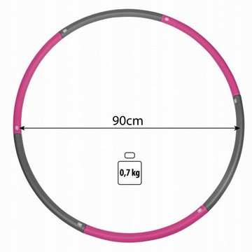 СКЛАДНАЯ ПЕНА ДЛЯ ПОХУДЕНИЯ ФИТНЕСА HULA HOP 90 СМ SPORTVIDA