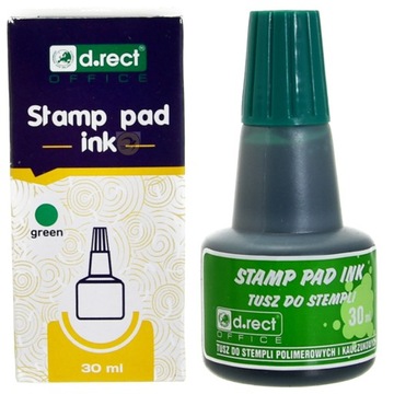 Чернила для штамповки D.Rect, 30 мл, зеленые, 10 шт.