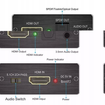 КОНВЕРТЕР ARC EARC EXTRACTOR В HDMI AUDIO
