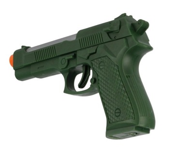 ПОЛИЦЕЙСКИЙ ПИСТОЛЕТ, СВЕТ, ЗВУКИ СТРЕЛЬБЫ